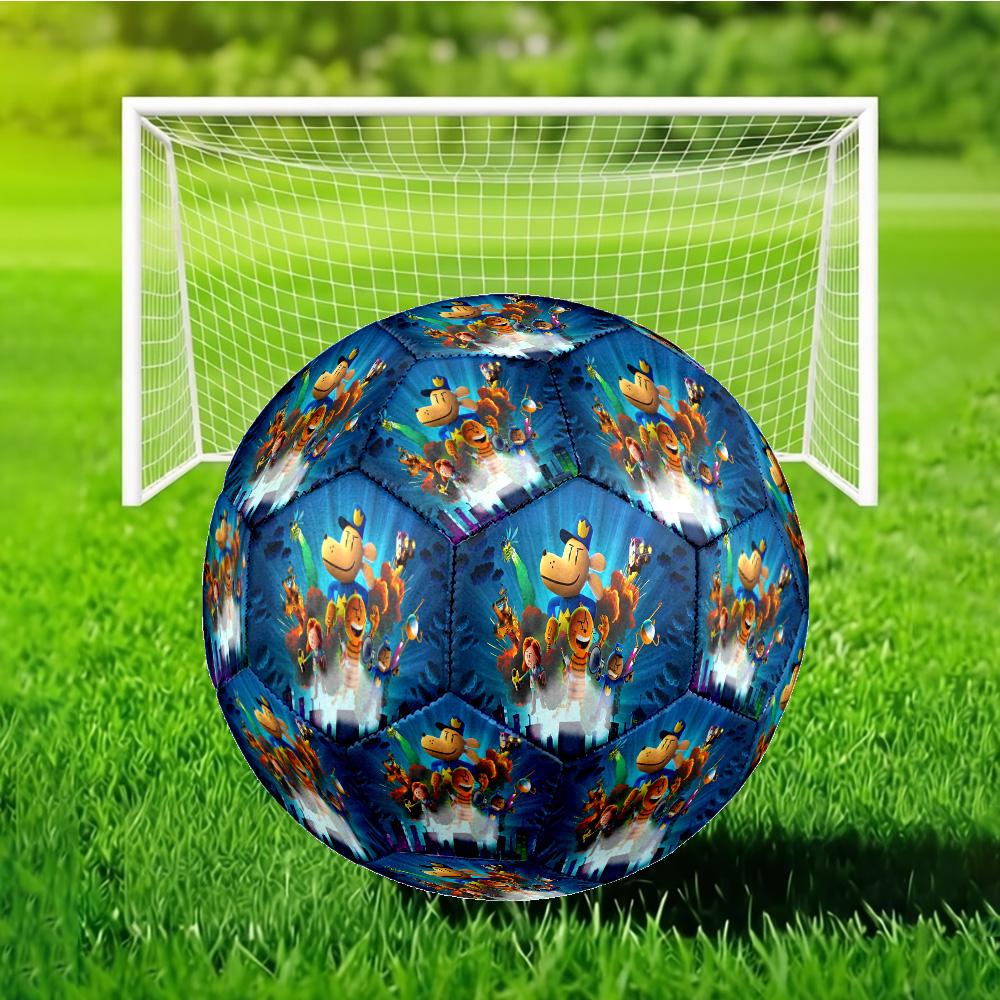 Dog Man And Friends Adventure Size 5 Soccer Ball, Suitable for Training and Matches, High-Elasticity, Wear-Resistant Material Gift for Fan