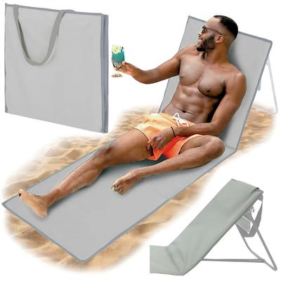 Folding Beach Lounger for Sunbathing, Garden Bag for the Beach with Backrest 2 In 1
