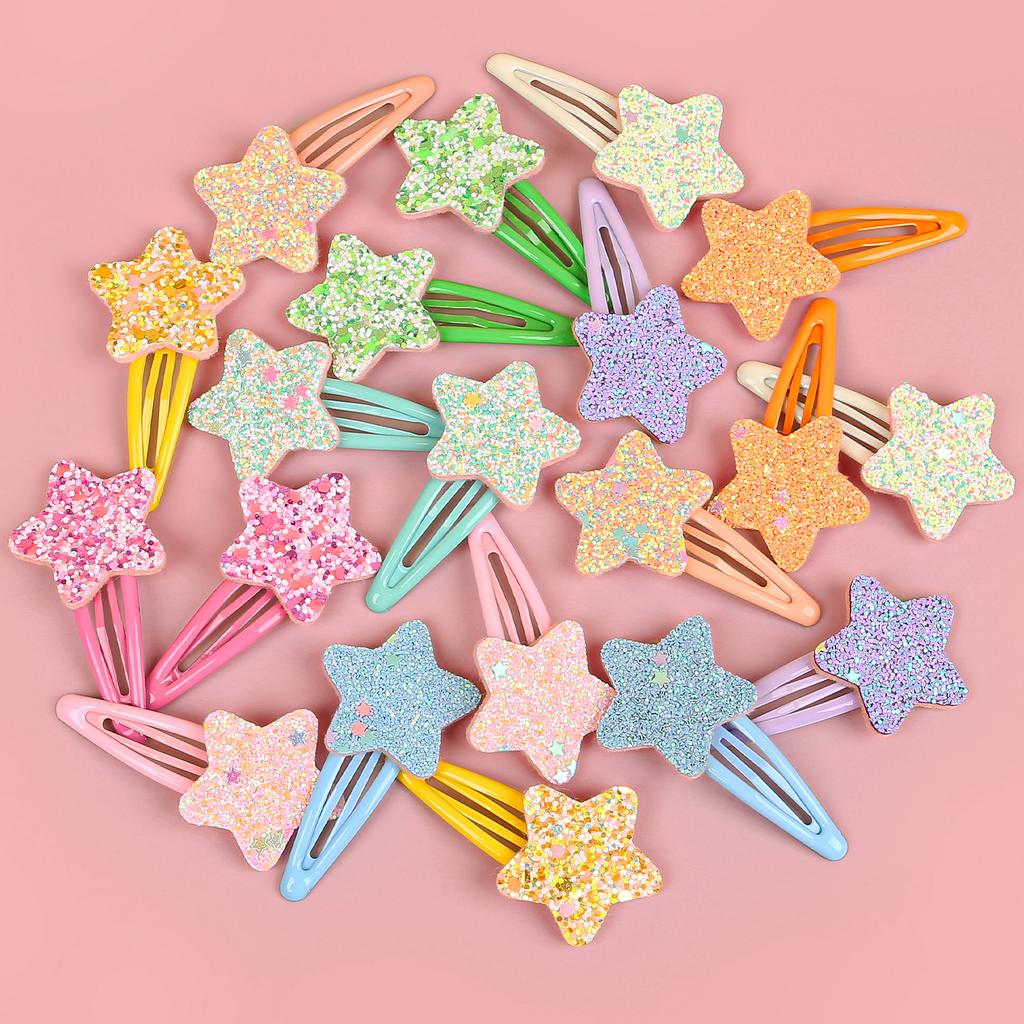 10/20pcs Cute Star Hair Clips Girls Candy Colors Hairpin Star Barrette Y2K Styles Hairclip Hair Accessories for Children Kids