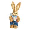 Easter Bunny Figurine Creative Straw Statue for Bedroom Shelf Balcony