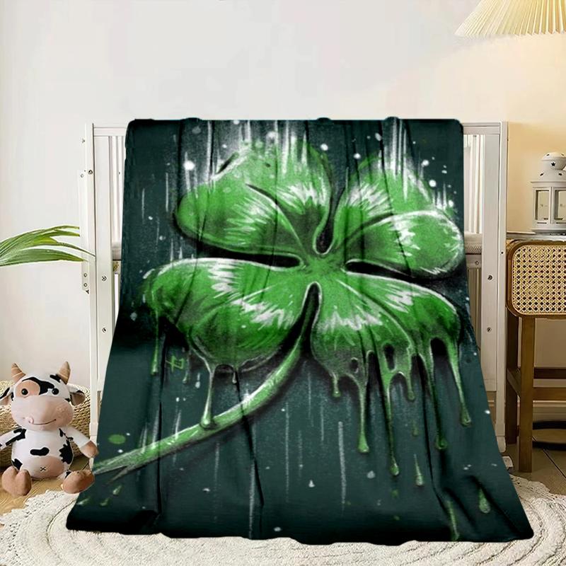Green Shamrock Celebration Blanket Flannel Blanket Throw Blanket Sofa Cover Blanket Soft Premium Blanket Picnic Blanket Tv Blanket Gifts