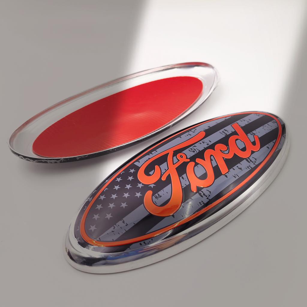 AJF1 forFord Fiat Car Front Hood Emblem Bonnet Badge Rear Trunk Badge Car Front Hood Bonnet Badge 223x90mm Rear Trunk Emblem