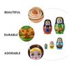 DIY Paint Nesting Dolls Wooden Stacking Dolls Decorations Matryoshka Doll Toys  Chidrens Gift