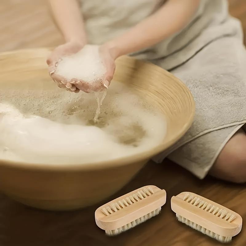 Natürliche Holznagelbürste zur effektiven Reinigung der Nagelhaut - Robustes Werkzeug zur Pflege von Finger- und Zehennägeln, Perfekt zur Staubentfernung und Maniküre-Vorbereitung