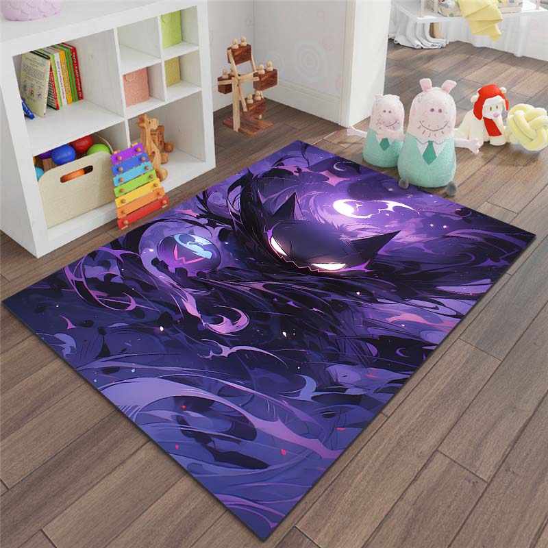 1ks Pokémon Gengar Potisk Kreslený Koberec Rohožka do Domu Obývacího Pokojíku Ložnice Pohovka Předsíň Dekorace Protiskluzová Podložka na Podlahu Kobereček do Dětského Koutku