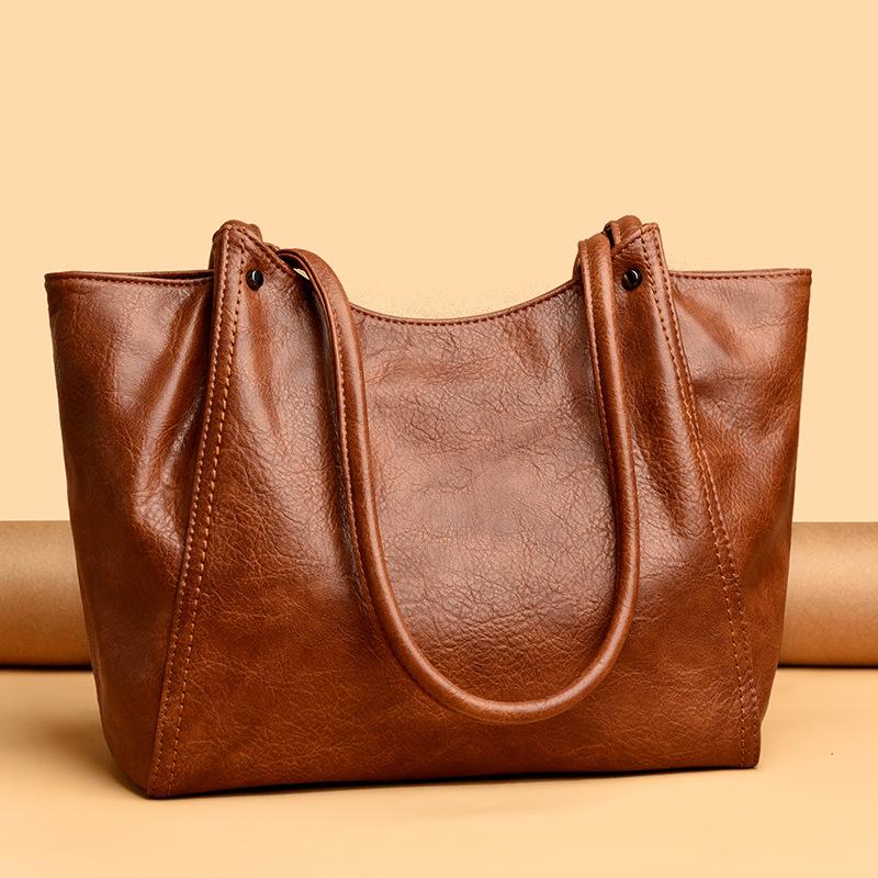Korean Style Fashionable Retro Versatile Casual Commuting Shoulder Bag, Simple Commuting Large Capacity Tote Women's Bag
