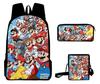 Cartoon Backpack, Primary And Secondary School Students Three-Piece Set, School Bag, Backpack, Shoulder Bag, Pencil Case.