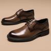 Clearance Men's Casual Leather Shoes Men's Leather Simple Big Head Men's Leather Shoes Cowhide Formal Gentleman Business Shoes