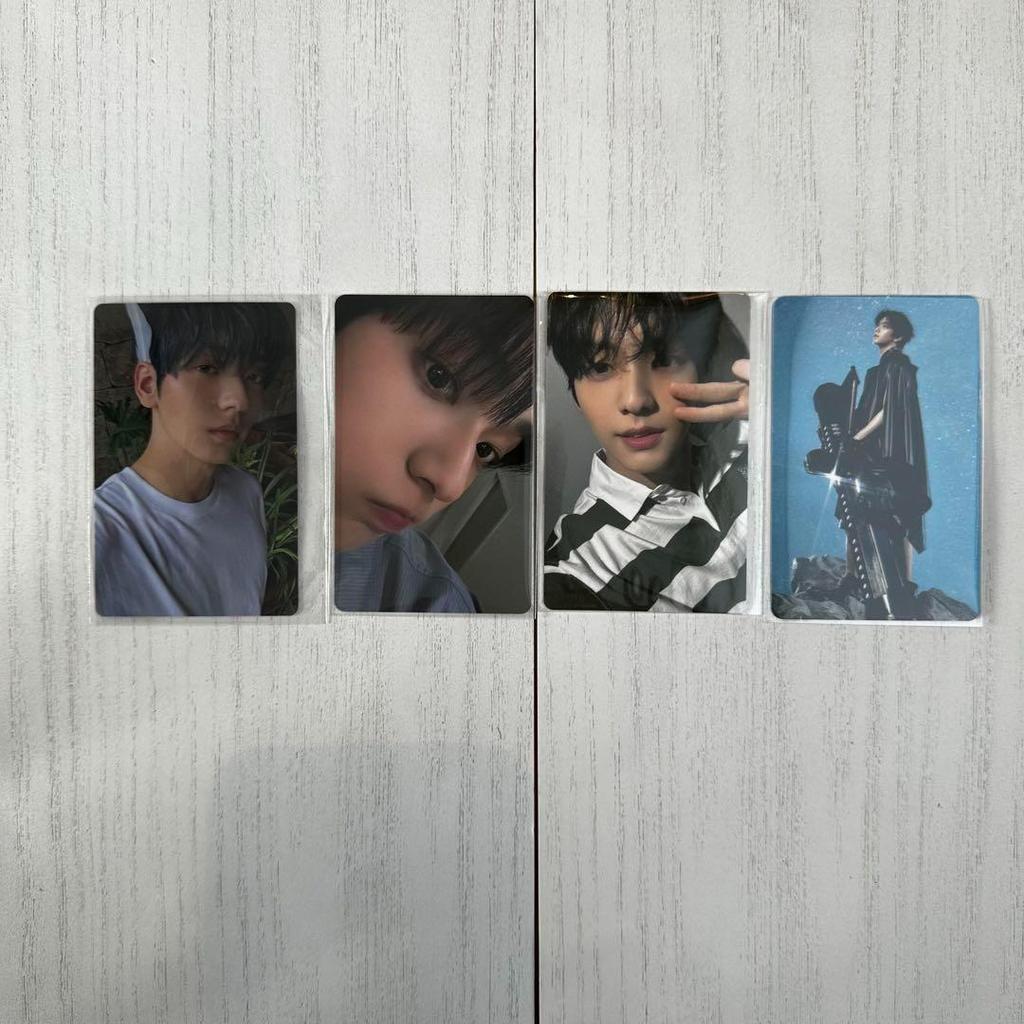 [USED] TXT Afterglow Soobin ver. Trading Card Set of 4 & Ribbon