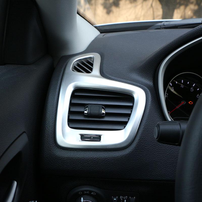 Car AC Vent Cover for Jeep Compass 2017-2020 LHD Dashboard Air Conditioning Outlet Trim Decorative Sticker Interior Accessories