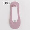5 Pairs of Women's Summer Thin Style Pure Cotton Shallow Mouth Invisible Boat Socks