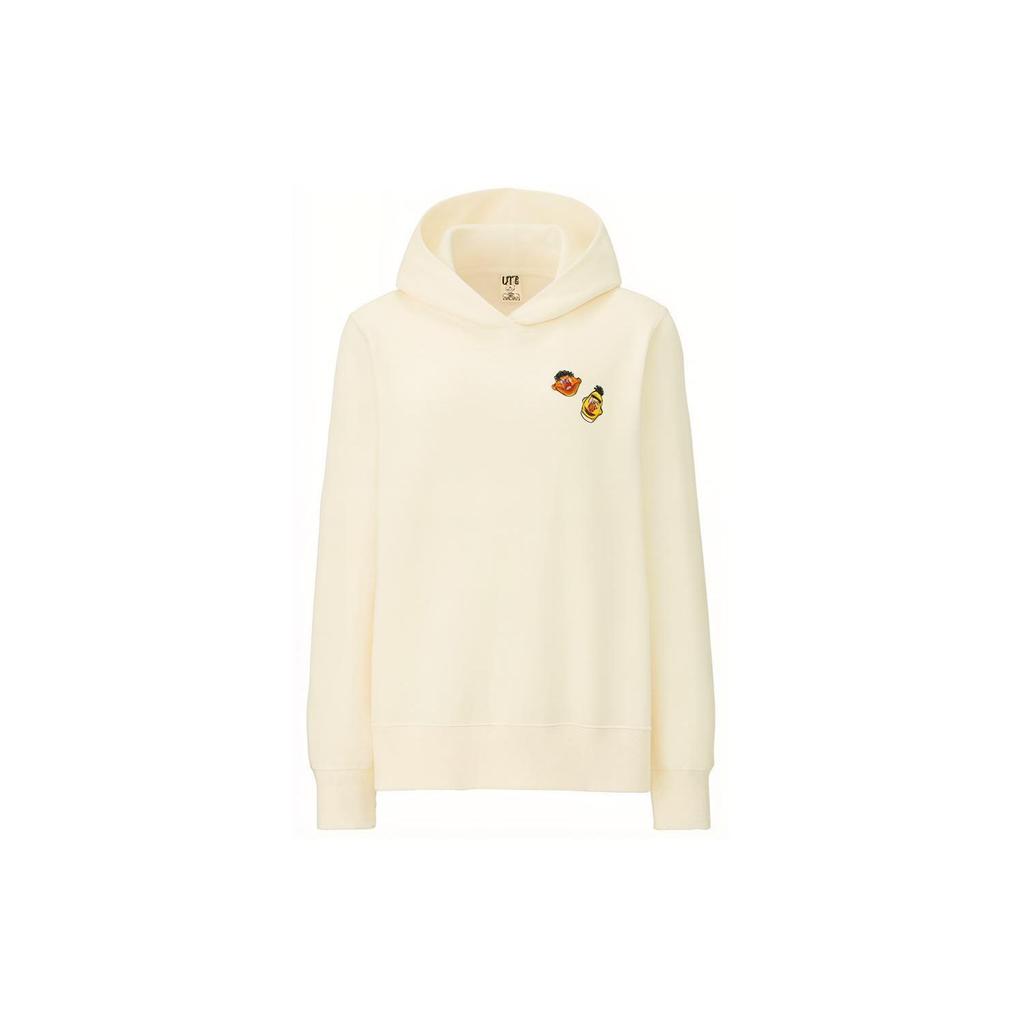 Uniqlo X Sesame Street X Kaws Collaboration Pullover Cartoon Pattern Sports Hoodie Women hoodies Off-White 416098-01