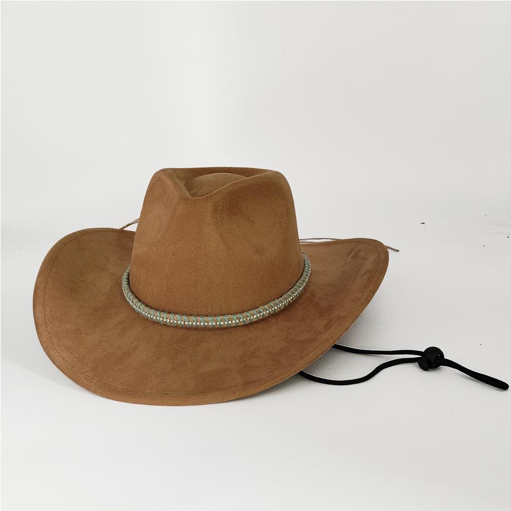 Suede Western Cowboy Hat Western Cowboy Men and Women Retro Party Stage Party Cowboy Hat Outdoor Knight Hat Sombrero Hombre