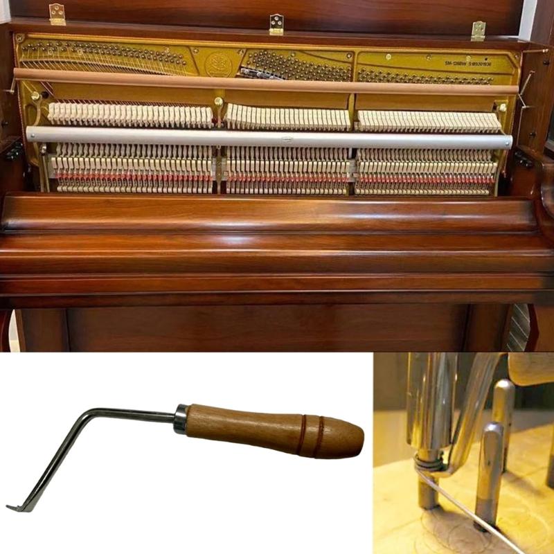 Multipurpose Piano Tuning Repair Tool Wooden Handle String Lifting Hook For Soundboard Repair And String Adjustment