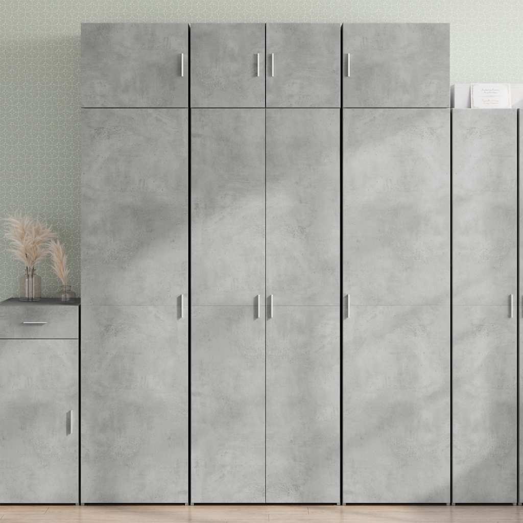 Vidaxl Cabinet, Concrete Grey, 70X42.5X225 Cm, Wood-Based Material