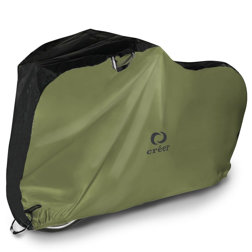 Bike Fits up to Bikes créer Cover, Waterproof, Thick, Tear-Resistant, Rain-Resistant, UV-Resistant, Anti-Theft, 210D, 29-inch (Regular Size/Khaki)