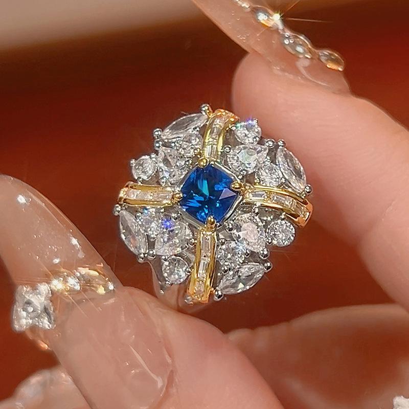 

Jewelry Set Jewelry Necklace Stud Earrings Color Treasure Sapphire Premium Jewelry Women