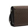 Michael Kors Mk Mimi Monogram Cutout Metal Logo Flap Coated Canvas Shoulder Crossbody Bag Medium Women bags Brown Black 35T2G8IM2B-BROWN/BLK