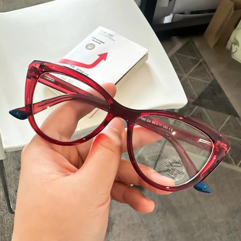 

Neutral Retro Cat-Eye Reading Glasses Luxury Anti-Blue Light High-Definition Glasses Fashionable Hyperopia Glasses +3.5+4.0 0