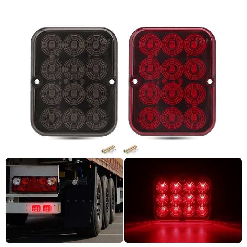 12V 24V 12 LED Rear Tail Light Fog Light Driving Lamps Safety Warning Brake Stop For Car Truck Trailer Boat Caravan Lorry Bus