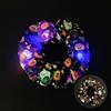 Glowing Pumpkin Hair Ties French Scrunchie Halloween Skull Pumpkin Bat Halloween Hair Style Tool Scrunchie