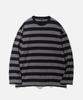 VASTIC Oversized Striped Long Sleeve_Charcoal / Black