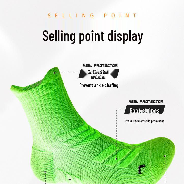 Men's Mid-Calf Running Socks - Thickened, Odor-Resistant, Autumn/Winter Style for Marathon and Basketball (Plus Size)