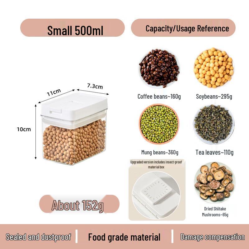 Japanese Style Square Airtight Food Storage Container 500ml