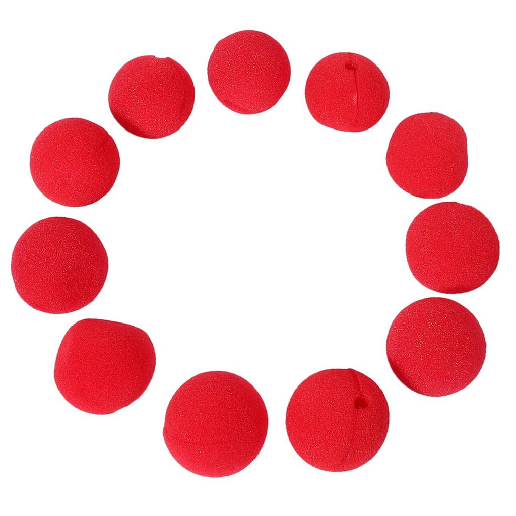 BAAU 100Pcs Adorable Red Ball Sponge Clown Nose for Wedding Decoration Christmas Halloween Costume Magic Dress