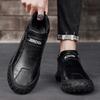 Fashion Men's Casual Shoes Outdoor Lightweight Man Ankle Boots Breathable Leather Walking Sneakers Anti Slip Leisure Short Boots