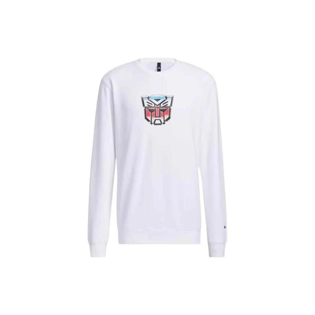 Adidas X Transformers Collaboration Casual Crew Neck Pullover Long Sleeve Sweatshirt Men Sweatshirt White HN4183