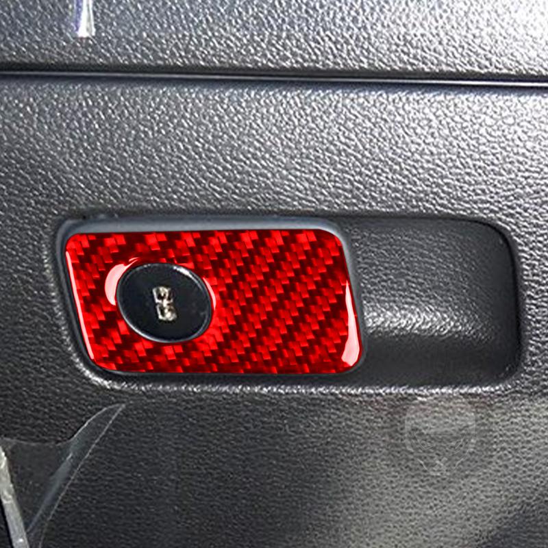 For Hyundai Sonata 9 2015 2016 2017 Glove Box Handle Real Carbon Fiber Sticker Car Interior Accessories