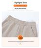 Plus Size Women's Velvet-Soft Elastic Waist Straight-Leg Pants - Warm, Loose Fit for Middle-Aged and Elderly