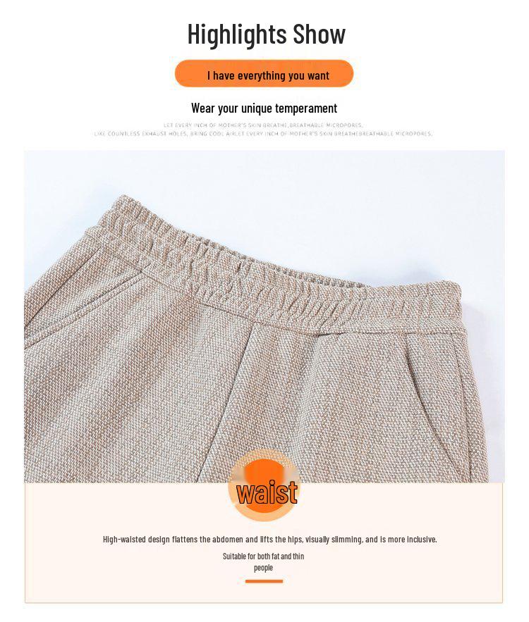 Plus Size Women's Velvet-Soft Elastic Waist Straight-Leg Pants - Warm, Loose Fit for Middle-Aged and Elderly