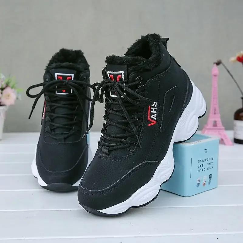 Cotton Shoes  Winter New Velvet Sports Shoes Warm Thick Bottom Casual Shoes Flat Bottom Versatile Student Shoes