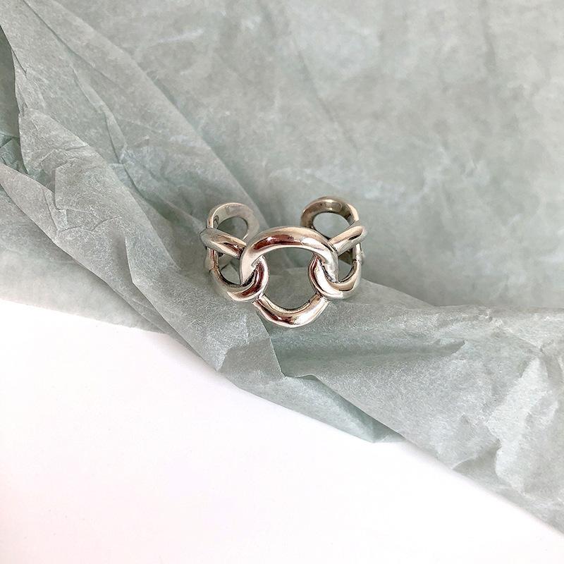 Authentic 925 Sterling Silver Rings chain round change Finger Rings for Women Wedding Original Silver Jewelry белый