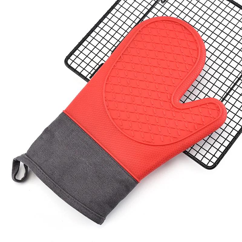 One piece Silicone Microwave Gloves BBQ Gloves One Piece Oven Baking Cooking Tool Baking Hot Pot Mitts Heat Resistant Kitchen