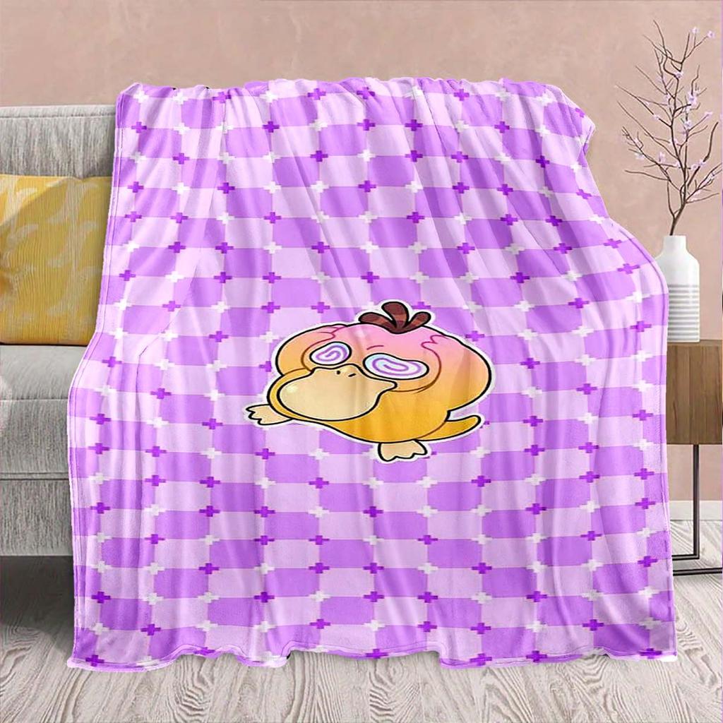 Pokémon Anime Flannel Blanket - Soft Warm Perfect for Sofa, Bedding Camping Travel Office Home Decor -QJY