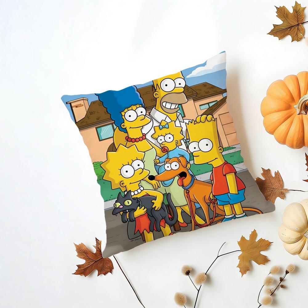 Simpsons La peliculaLos Cushion Cover Iceland Washable Linen Soft for Daily Sofa Bed Home Room Decor