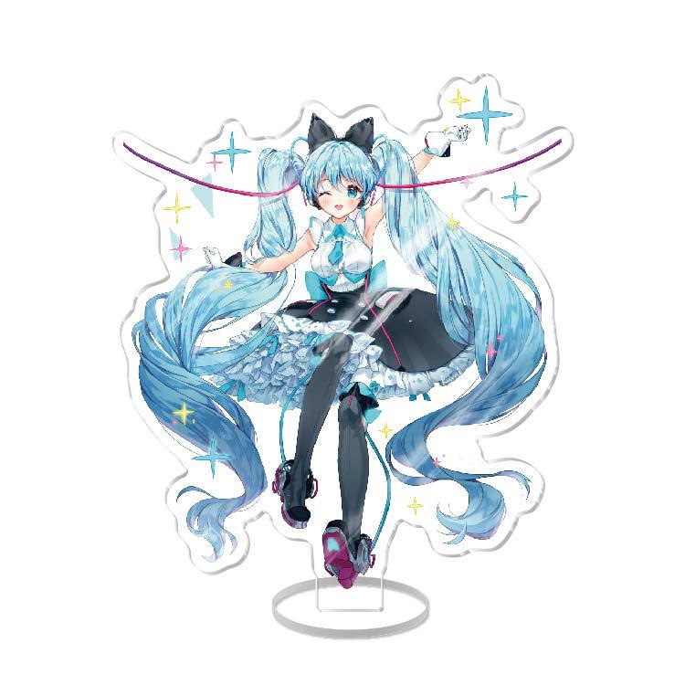 Anime Acrylic Stand Double Sided Artwork  Hatsune Miku Sakura Miku School Campus Figure Merchandise Otaku Collection