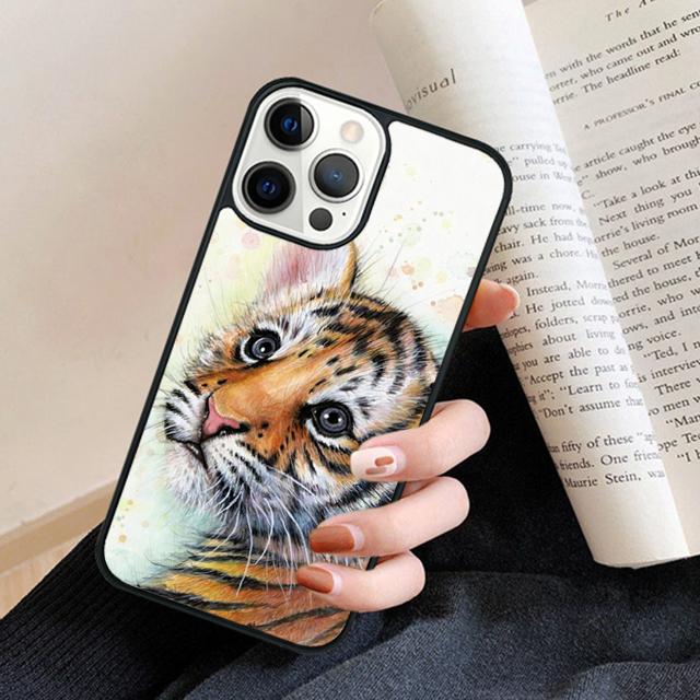 Animal Tiger Art Phone Case Cover For iPhone 17 Air 16 15 14 plus 11 12 13 pro max coque Shell Fundas