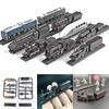 1/200 4D Buharlı Elektrikli Lokomotif Tren Modeli 7cm Mini Plastik Yapı Kiti Kum Masa Montaj Oyuncak Çocuklar İçin Hediye