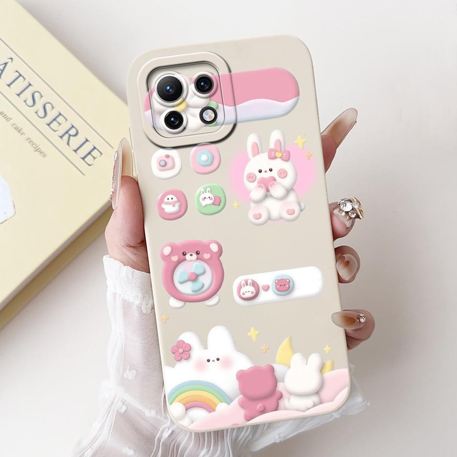 For Xiaomi Mi 11 Lite 5G Case Cute Cartoon Cover Shockproof Soft TPU Phone Case For Xiaomi Mi 11 Lite NE 5G 11Lite Mi11Lite Bags