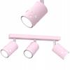 Children's Ceiling Lamp Flush Mount Spotlight for a Girl Led Gu10 Hearts Pink