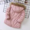Girls Cotton-padded Coats Velvet and Thickened Winter Outerwear Fashion Hoodie Jacket Children Clothing