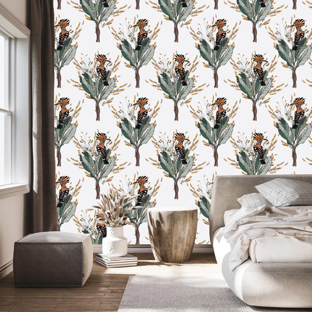 Painted Dudki Wallpaper for Living Room and Bedroom 50x1000