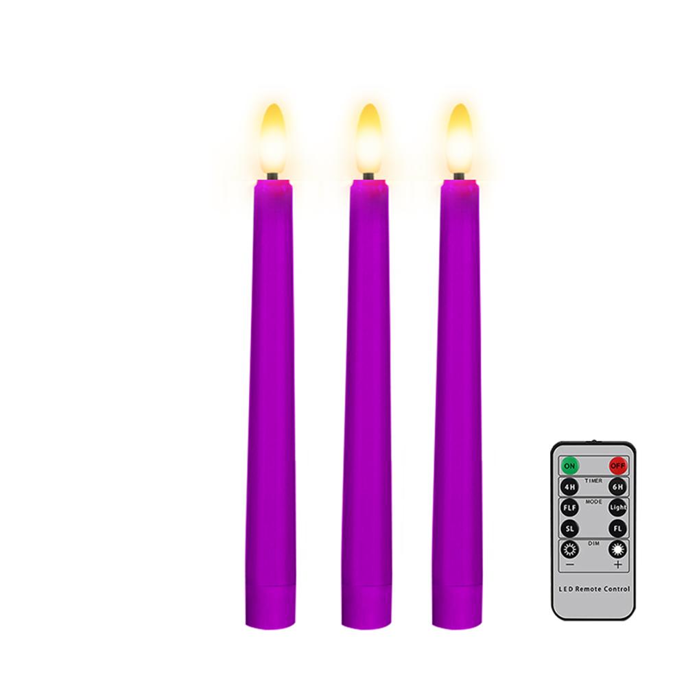 

Flashing Flameless LED Candles, Battery Operated with Timer, Remote Flashing, Long Electronic Candlestick, Home Decor, Wedding