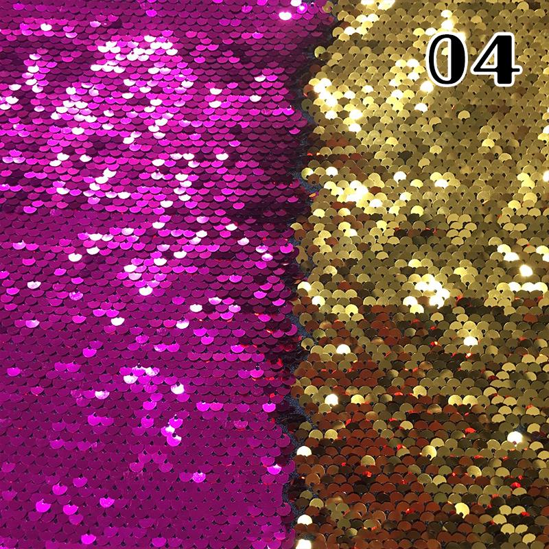 100x130cm Oboustranná 5mm Látka s rybími šupinkami Reverzibilní látka s flitry DIY Řemesla Šití Oděv Boty Pozadí Dekor