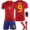 2024 Spanien Europameisterschaftstrikot Nr.. 9 Garvey 26 Pedri 7 Morata 16 Rodrigo Fußballtrikot-Set