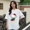 2026 Summer Hello Kitty Cartoon Printed Short Sleeve Pure Cotton Tshirt Parentchild Outfit Classic Fashion Womens Tees Tops